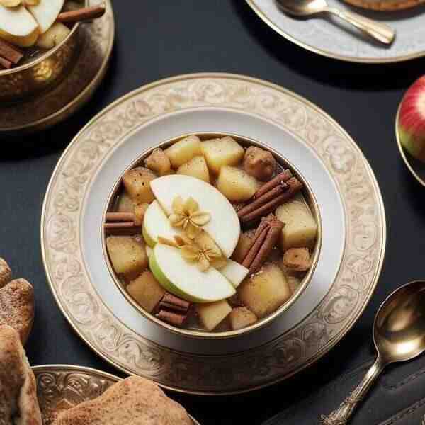 Геркулесовая каша с яблоком и корицей